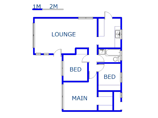 Floor plan of the property in Lenasia South