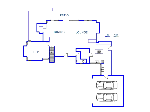 Floor plan of the property in Umhlanga 