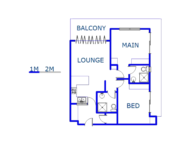 Floor plan of the property in Umhlanga Ridge