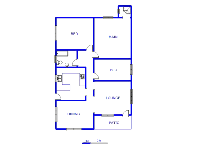 Floor plan of the property in Umlazi