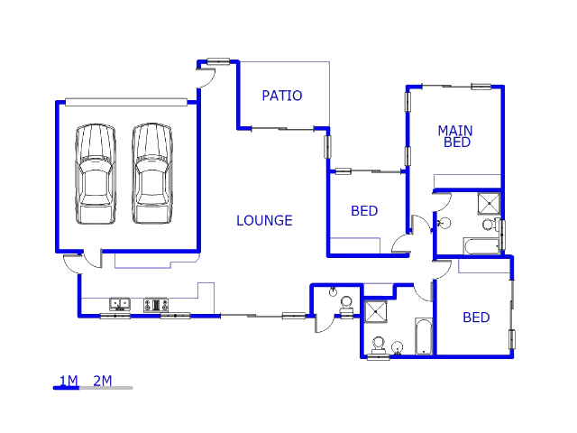 Floor plan of the property in Beyers Park