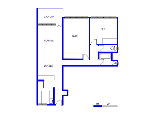 Floor plan of the property in Edenvale