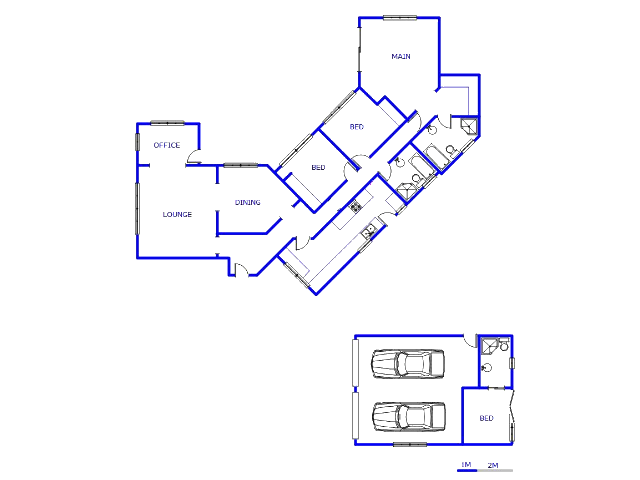 Floor plan of the property in Kloofendal