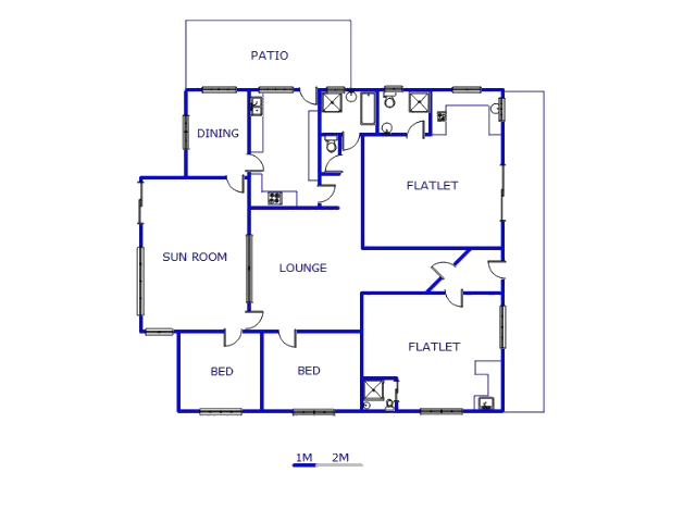 Floor plan of the property in Harrismith