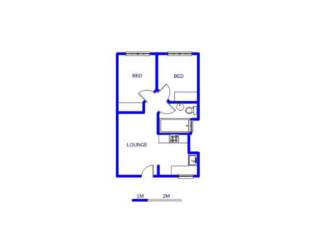 Floor plan of the property in Randfontein