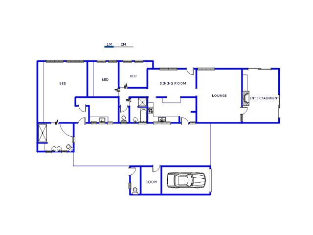 Floor plan of the property in Vanderbijlpark