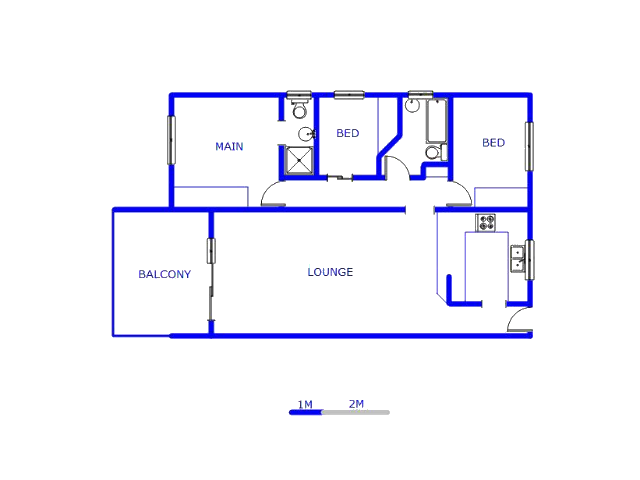 Floor plan of the property in Vanderbijlpark