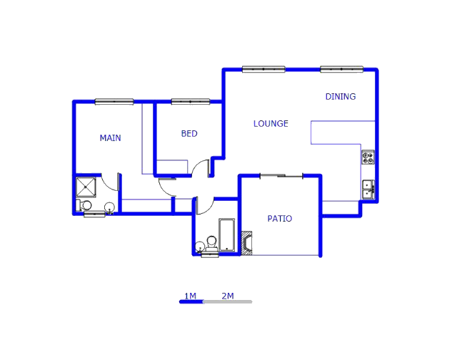 Floor plan of the property in Noordhang