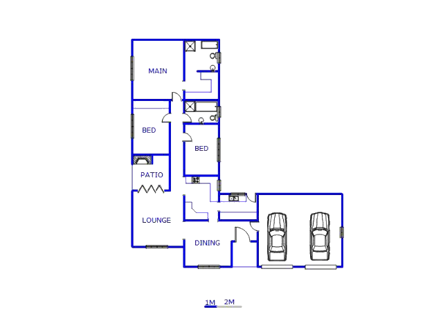 Floor plan of the property in Three Rivers