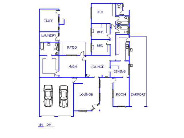 Floor plan of the property in Lenasia