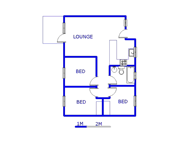 Floor plan of the property in Albemarle