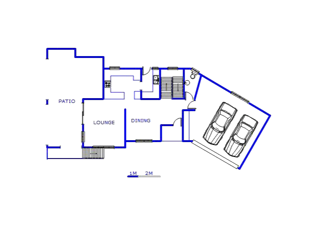 Floor plan of the property in Noordheuwel