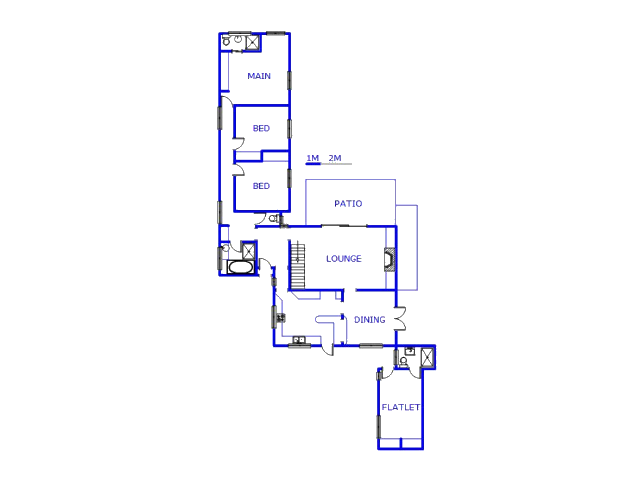 Floor plan of the property in Cato Manor 