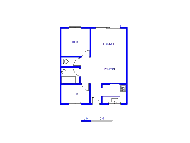 Floor plan of the property in Sunnyside