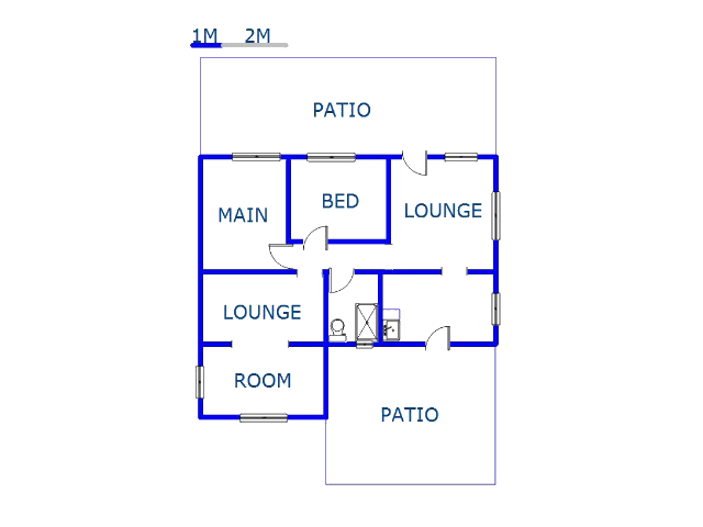 Floor plan of the property in Northdale (PMB)