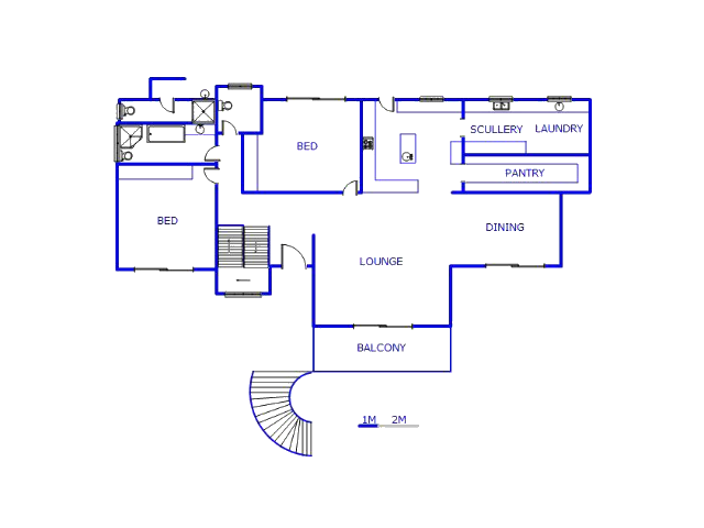 Floor plan of the property in La Lucia