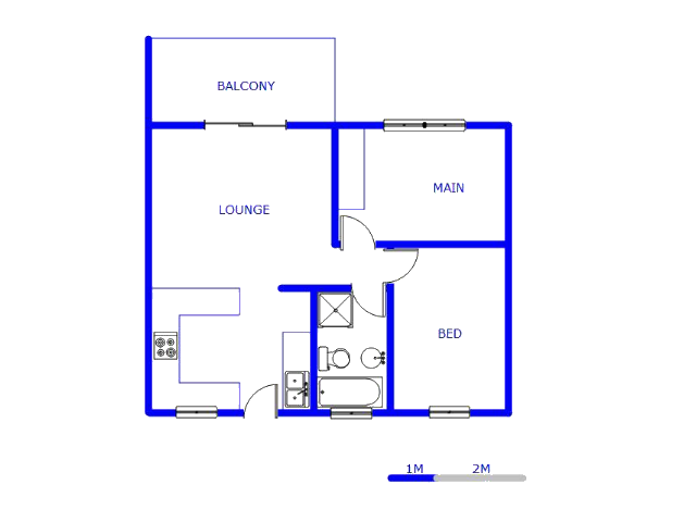 Floor plan of the property in Monavoni