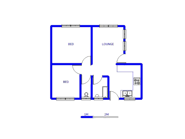 Floor plan of the property in Vosloorus