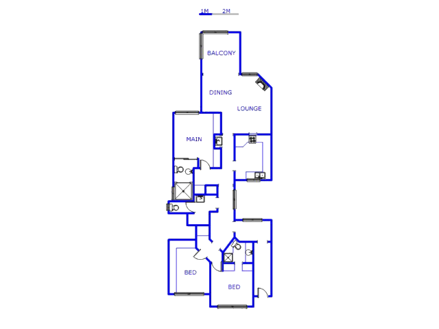 Floor plan of the property in Isipingo Beach