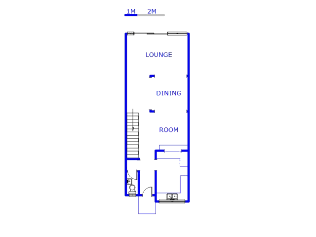 Floor plan of the property in Bulwer (Dbn)