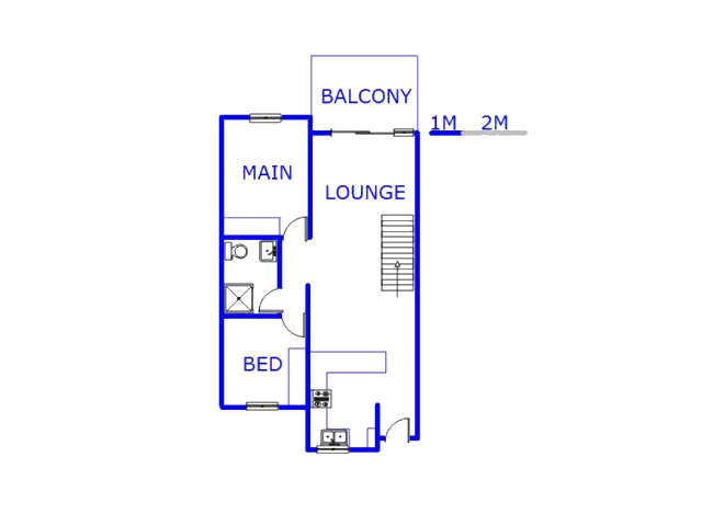 Floor plan of the property in Umhlanga 