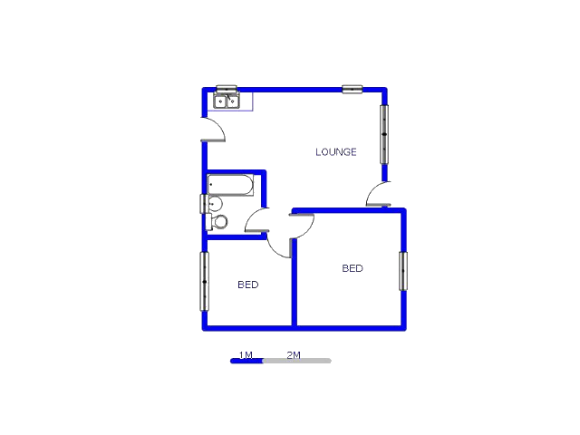 Floor plan of the property in Stretford