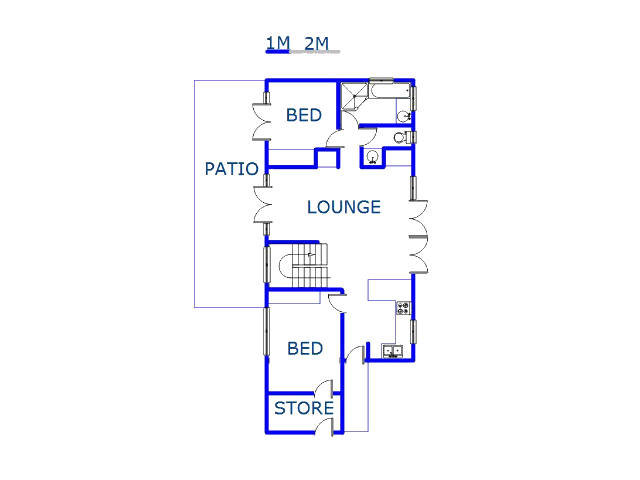 Floor plan of the property in Glenmore (KZN)