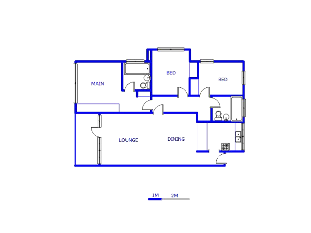 Floor plan of the property in Vereeniging