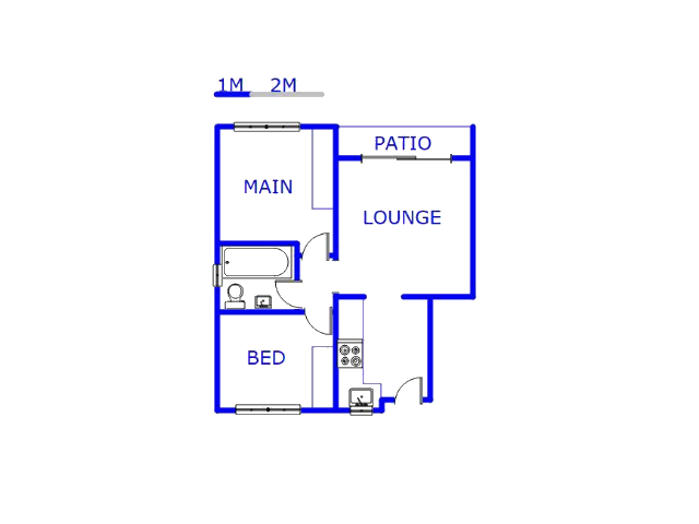 Floor plan of the property in Boksburg