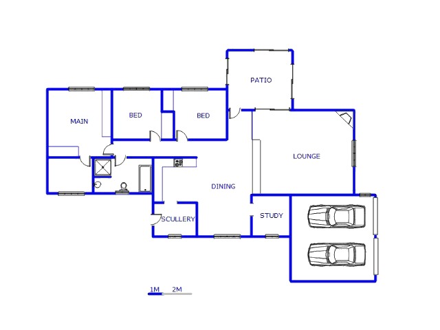 Floor plan of the property in Lenasia South