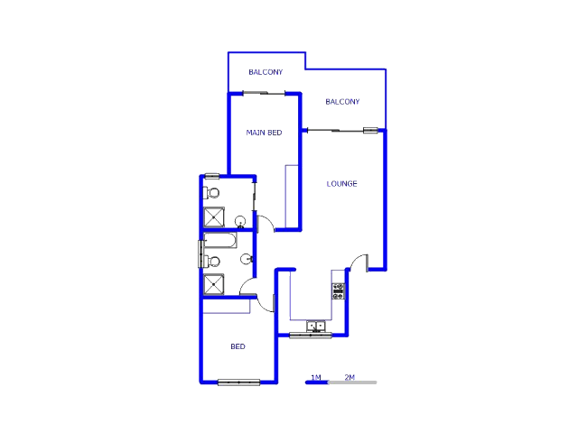 Floor plan of the property in Kyalami Hills