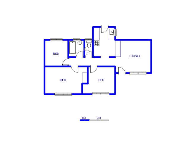 Floor plan of the property in Naturena