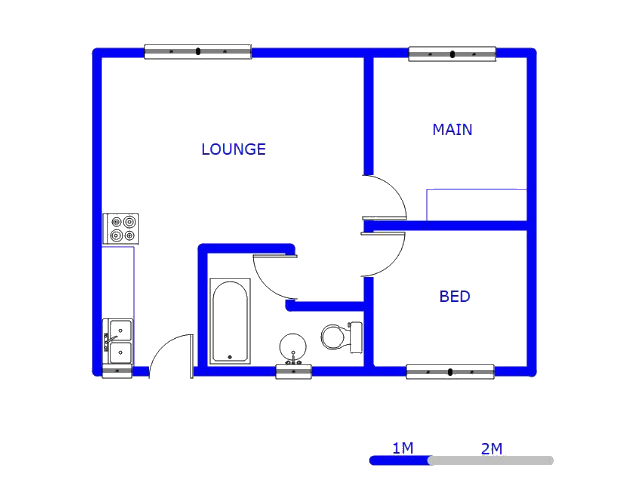 Floor plan of the property in Jabulani