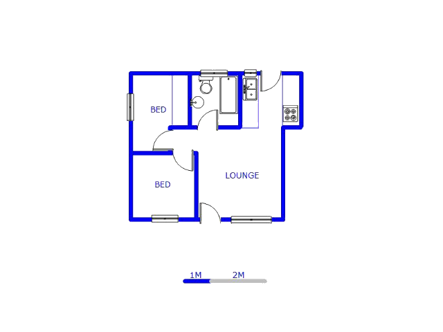 Floor plan of the property in Bram Fischerville