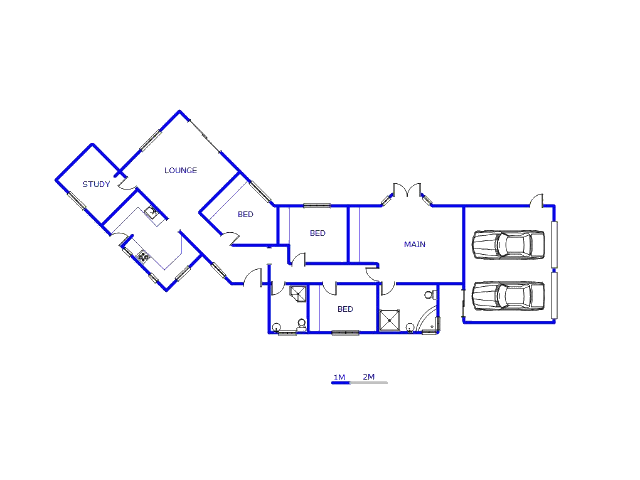 Floor plan of the property in Bloubosrand