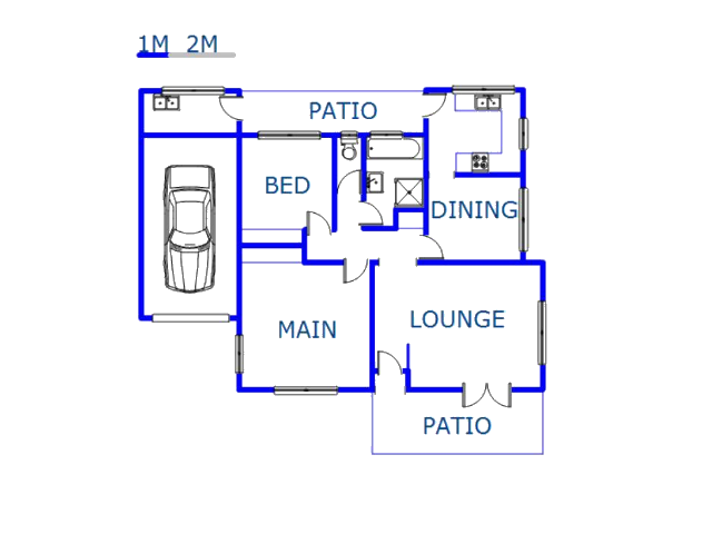 Floor plan of the property in Bellair - DBN