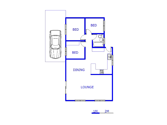 Floor plan of the property in Dobsonville