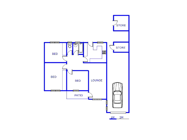 Floor plan of the property in Eldorado Park AH