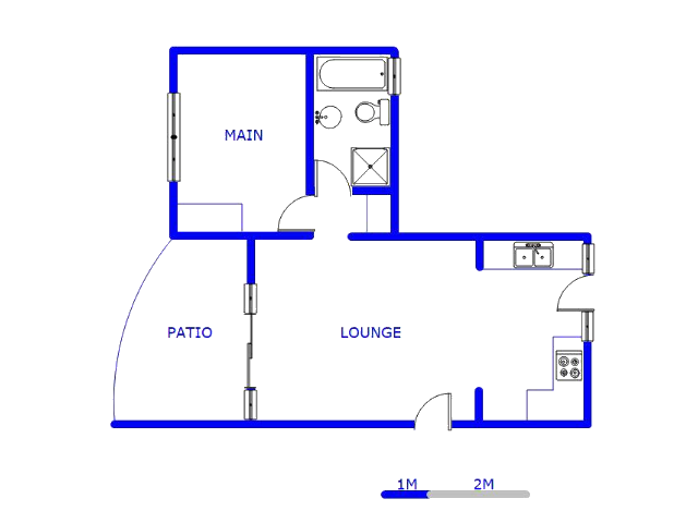 Floor plan of the property in Fourways