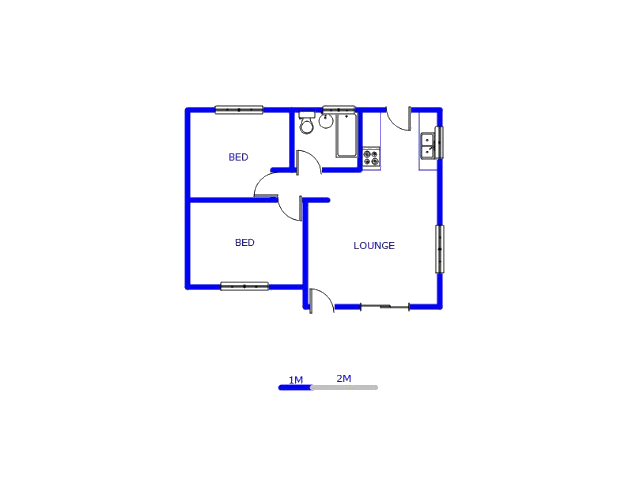 Floor plan of the property in Benoni