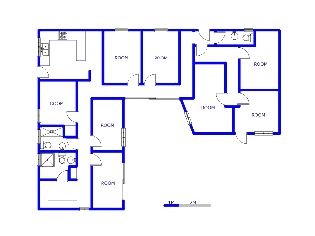 Floor plan of the property in Westdene (JHB)