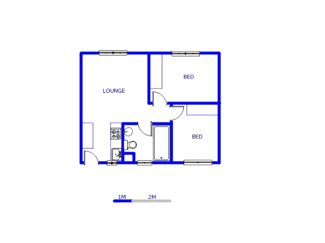 Floor plan of the property in Fleurhof