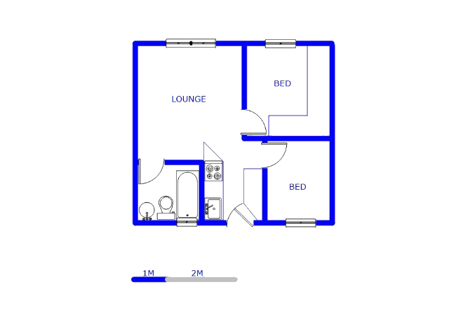 Floor plan of the property in Fleurhof