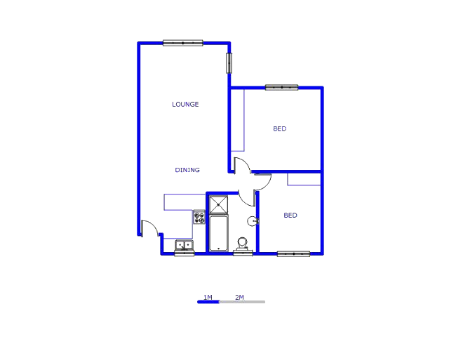 Floor plan of the property in Comet