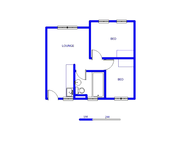 Floor plan of the property in Fleurhof