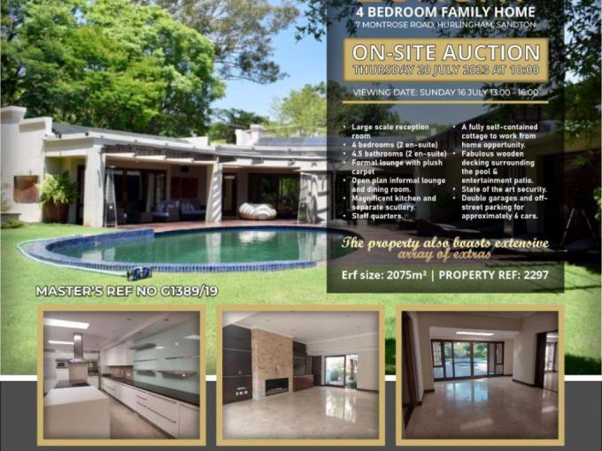 4 Bedroom House for Sale For Sale in Hurlingham - MR576695