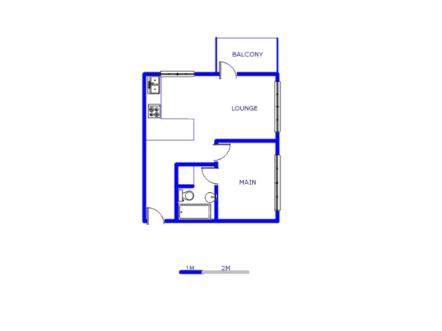 Floor plan of the property in Richmond - JHB