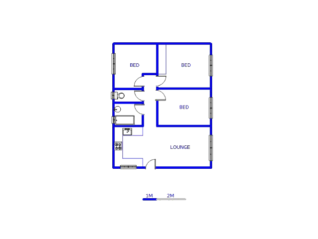 Floor plan of the property in Crystal Park