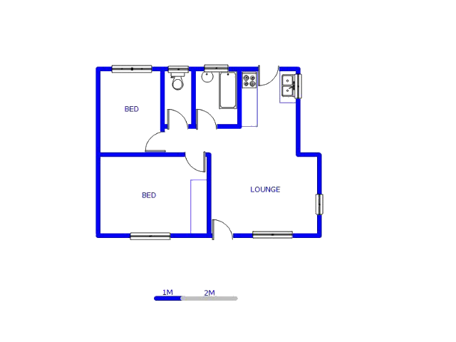 Floor plan of the property in Palm Ridge