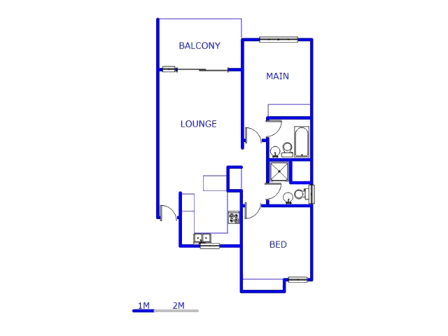 Floor plan of the property in Germiston